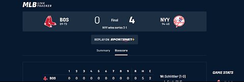 MLB Talk - Boston Bows Out