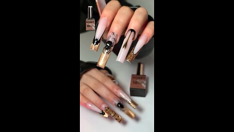 🖤 Spooky Long Square Nails | Scary Nail Art Design 👻💅