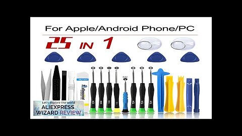 Professional 25 In 1 Repair Tool Kits For iPhone Mobile Phone Screwdriver Review