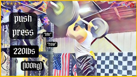 220lbs (100kg) Raw Push Press - Behind the Neck