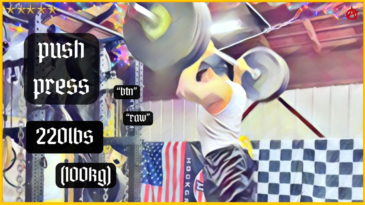 220lbs (100kg) Raw Push Press - Behind the Neck
