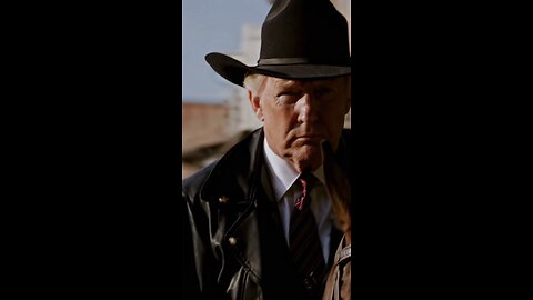 Donald Trump as a spaghetti western cowboy.