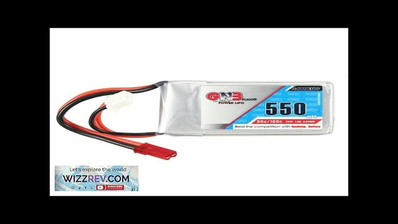 Gaoneng GNB 7.4V 550mAh 80/160C 2S LiPo Battery JST Plug for RC Review