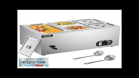 VEVOR 110V Commercial Food Warmer 1x1/3GN and 4x1/6GN 5-Pan Stainless Steel Bain Review