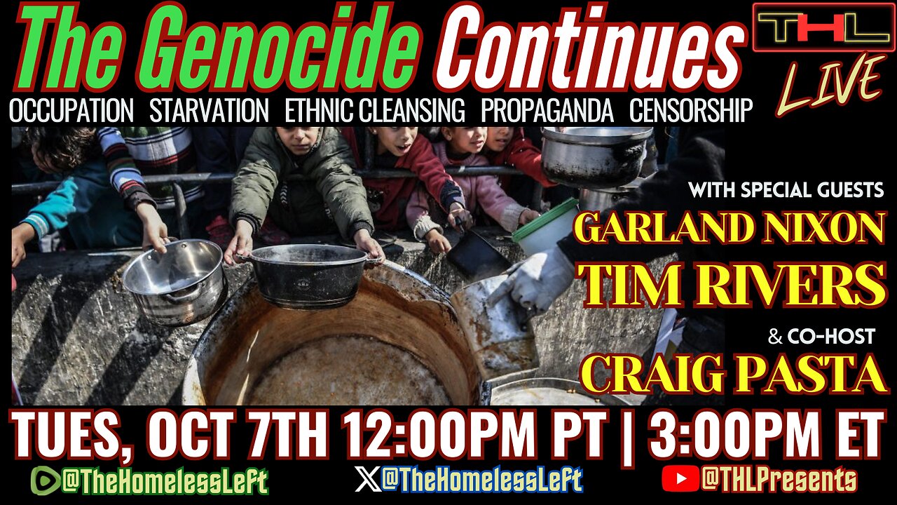 2 Years of Genocide w GARLAND NIXON, The J6 Trials w TIM RIVERS, Candace Releases Shocking Charlie Kirk Texts w CRAIG PASTA, Van Jones FAIL, The Torture of Greta Thunberg, Chelsea Clinton's BIG PHARMA Podcast | THL Ep 139 FULL