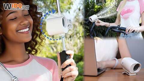 🌬️ Mini Clip-On Fan | Portable, Rechargeable & 360° Adjustable 💨