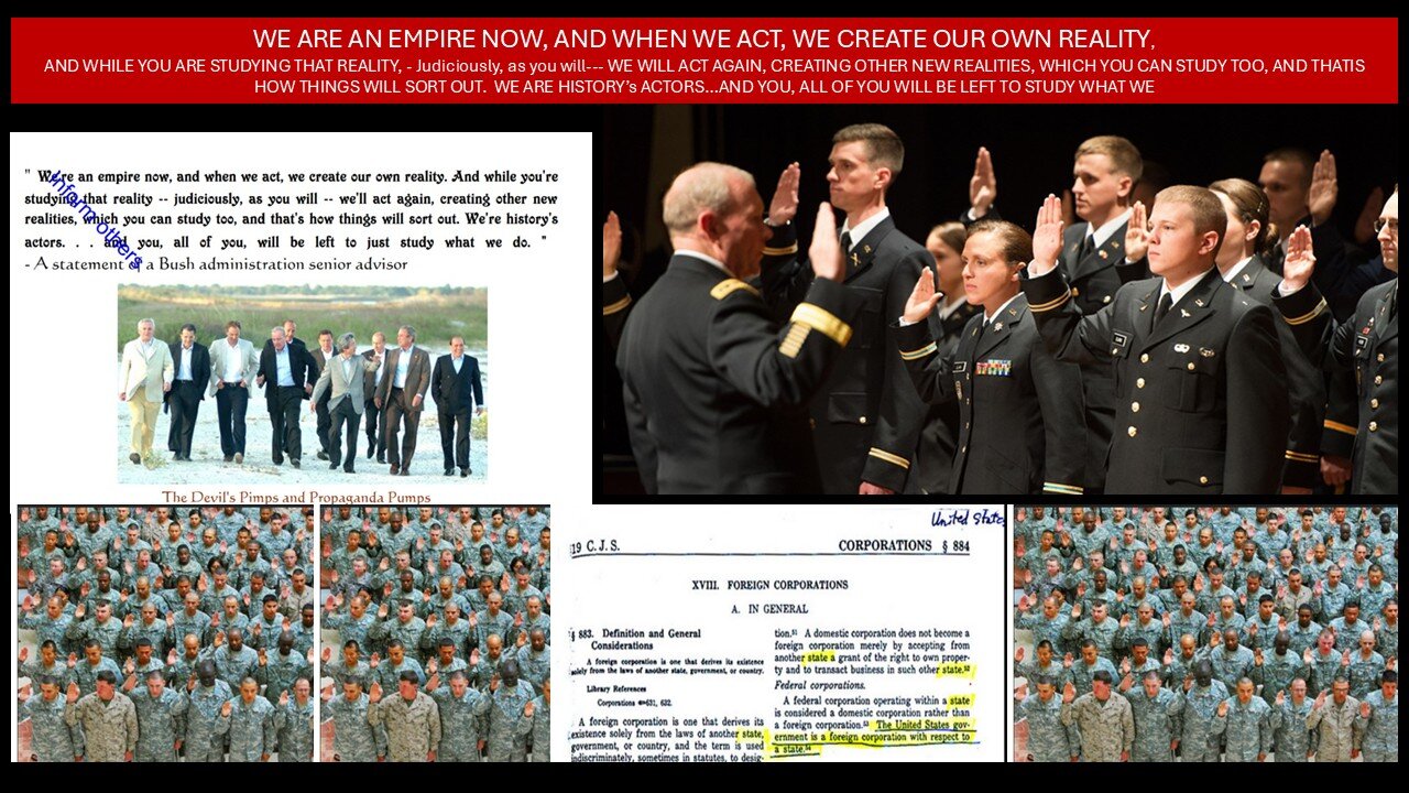 The USA INC GENERALS all cover for each other when you file claims against their USA FOREIGN AGENTS