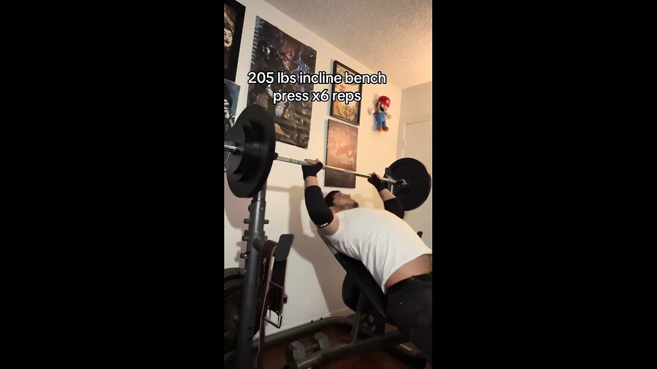 205 lbs incline for press x6 reps for big chest