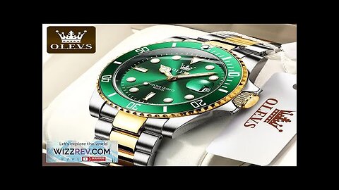 OLEVS Top Original Men Quartz Watch Green Waterproof Watch for Men Stainless Review