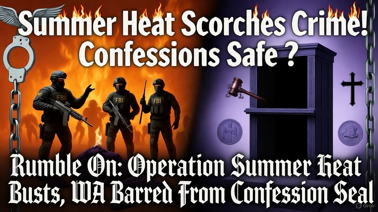 Rumble on: Operation Summer Heat Busts, WA Barred From Confession Seal - Ep. 269, 10/17/25.