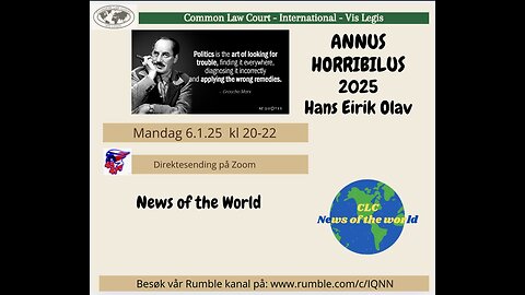 6.1.2025: Hans Eirik Olav: ANNUS HORRIBILUS