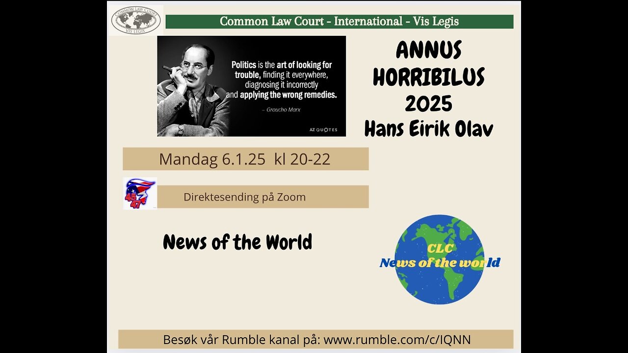 6.1.2025: Hans Eirik Olav: ANNUS HORRIBILUS