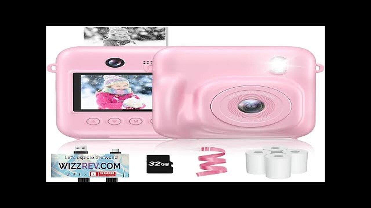 Kids Camera Instant Print 48MP Selfie Digital Camera for Kids Christmas Birthday Review