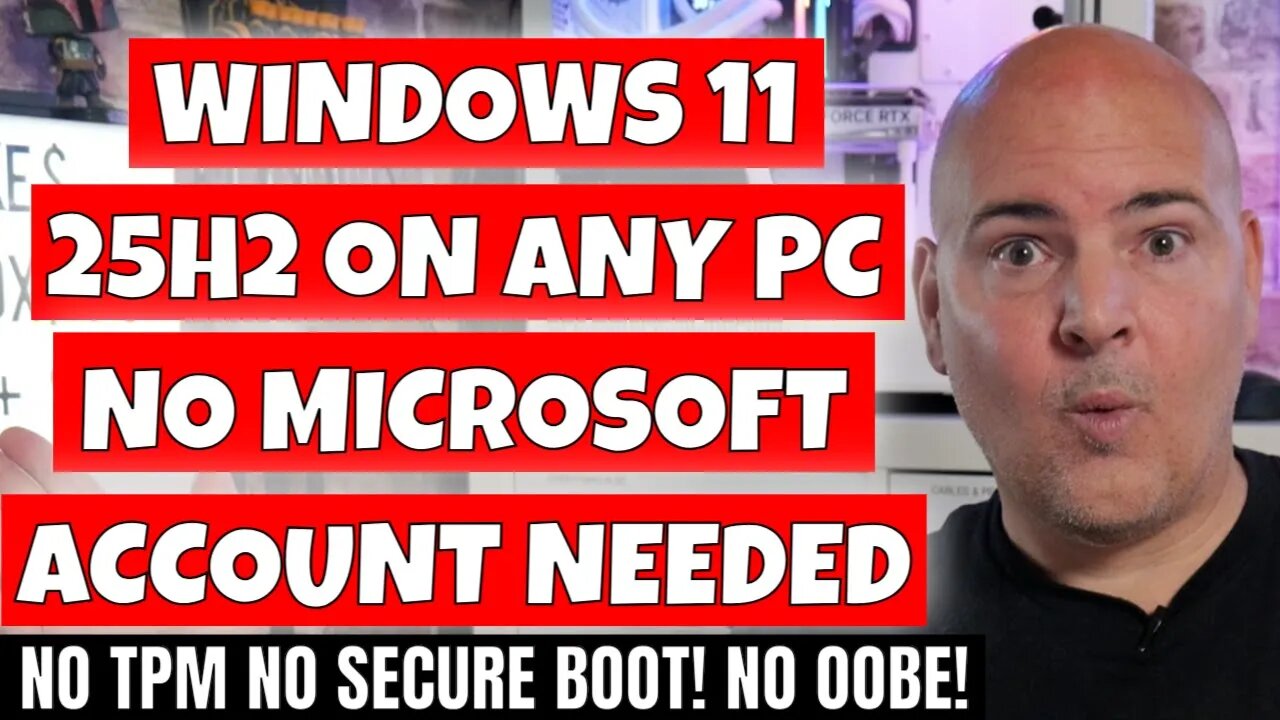 Install Windows 11 25H2 On ANY PC Without OOBE Or Needing A Microsoft Account With Rufus