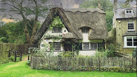 Rainy Day in Beautiful Village of England Countryside Relaxing Walk