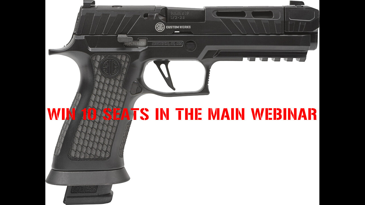 Sig Sauer P320 Spectre Comp Blackout 9mm MINI #1 FOR 10 SEATS IN THE MAIN WEBINAR