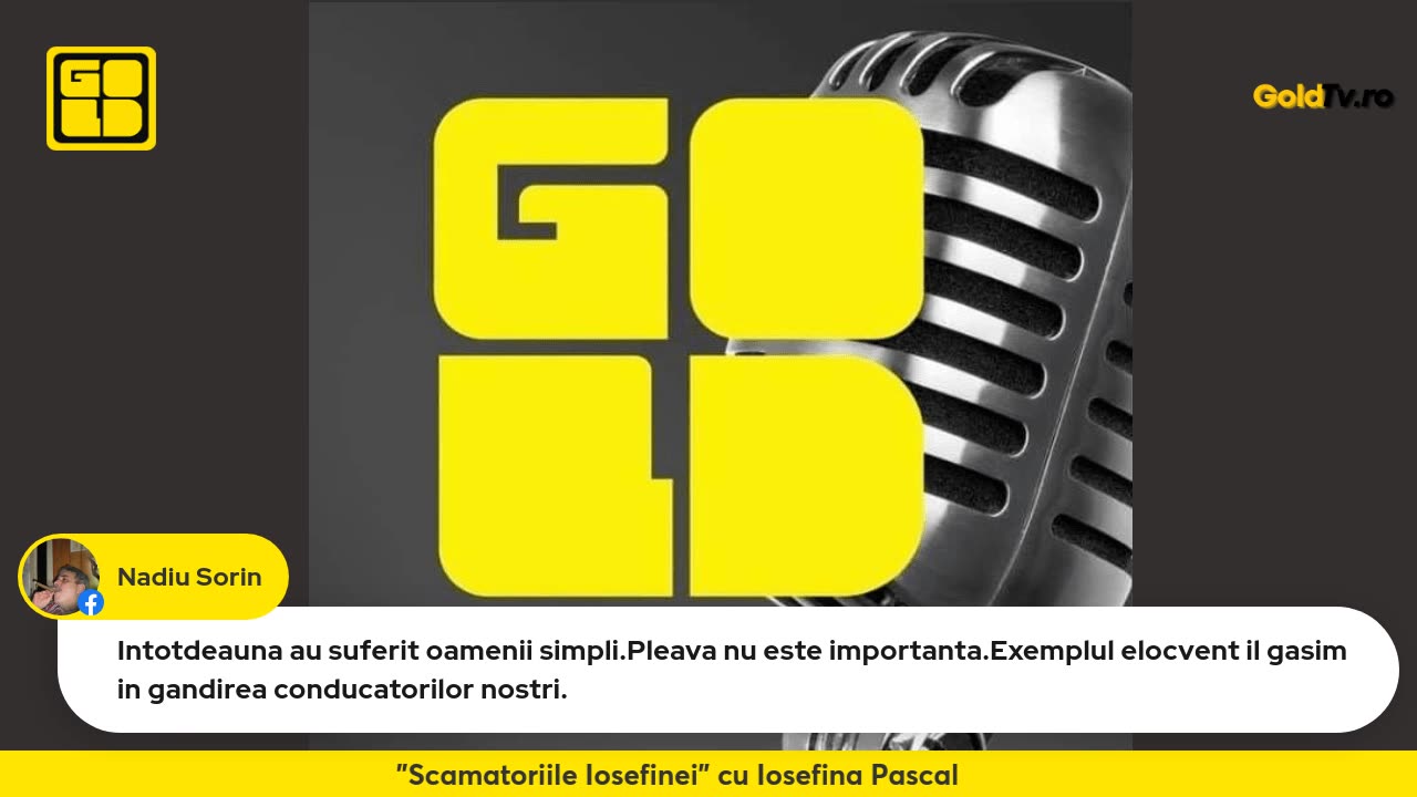 01.10.2024 - Scamatoriile Iosefinei - cu Iosefina Pascal