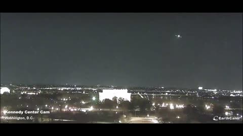 FULL plane/helicopter collide in Washington DC via the Kennedy Center EarthCam