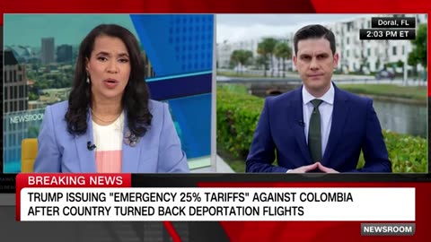 Trump hits Colombia with retaliatory tariffs over deportation flights