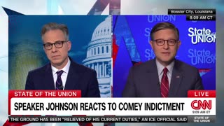CNN's Jake Tapper Confronts Speaker Johnson Over Comey Indictment - Gets Schooled Instantly