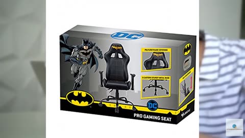Batman - Official Ergonomic Gamer Chair Adjustable Back and Armrests - Adult Gam