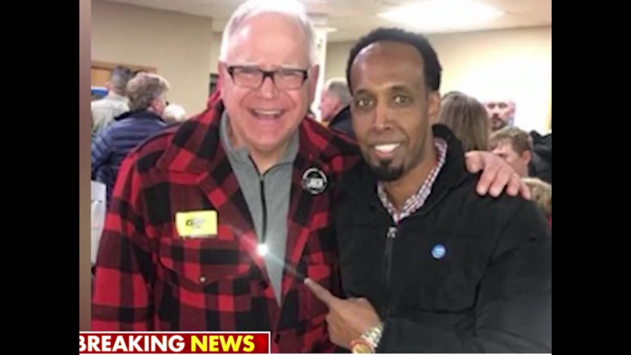 Convicted welfare fraudster pictured with Walz and Omar