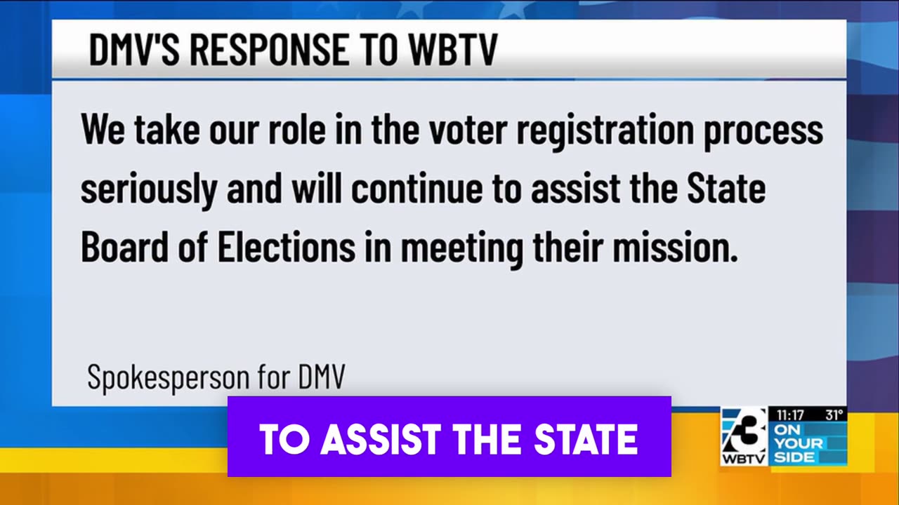 North Carolina DMV has registered an "unknown number" of NON-CITIZENS to VOTE IN ELECTIONS
