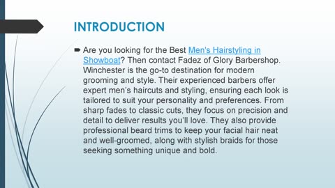 Best Men's Hairstyling in Showboat