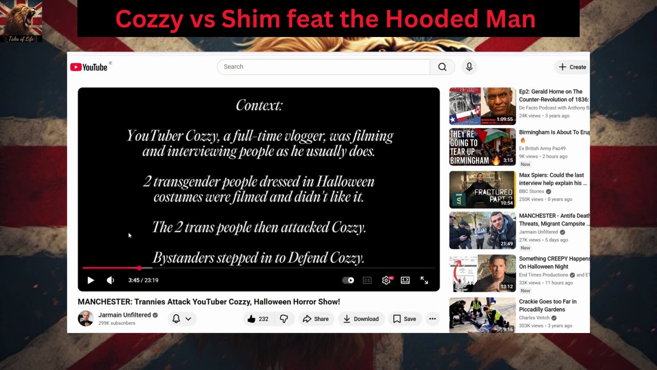 Cozzy vs Shim feat the Hooded Man