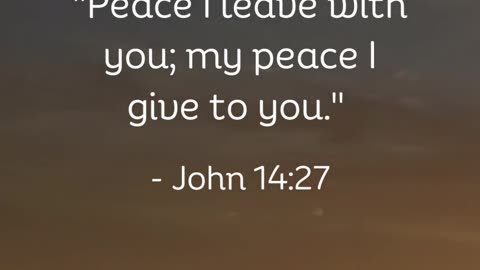 God’s peace has been a source of strength this week.