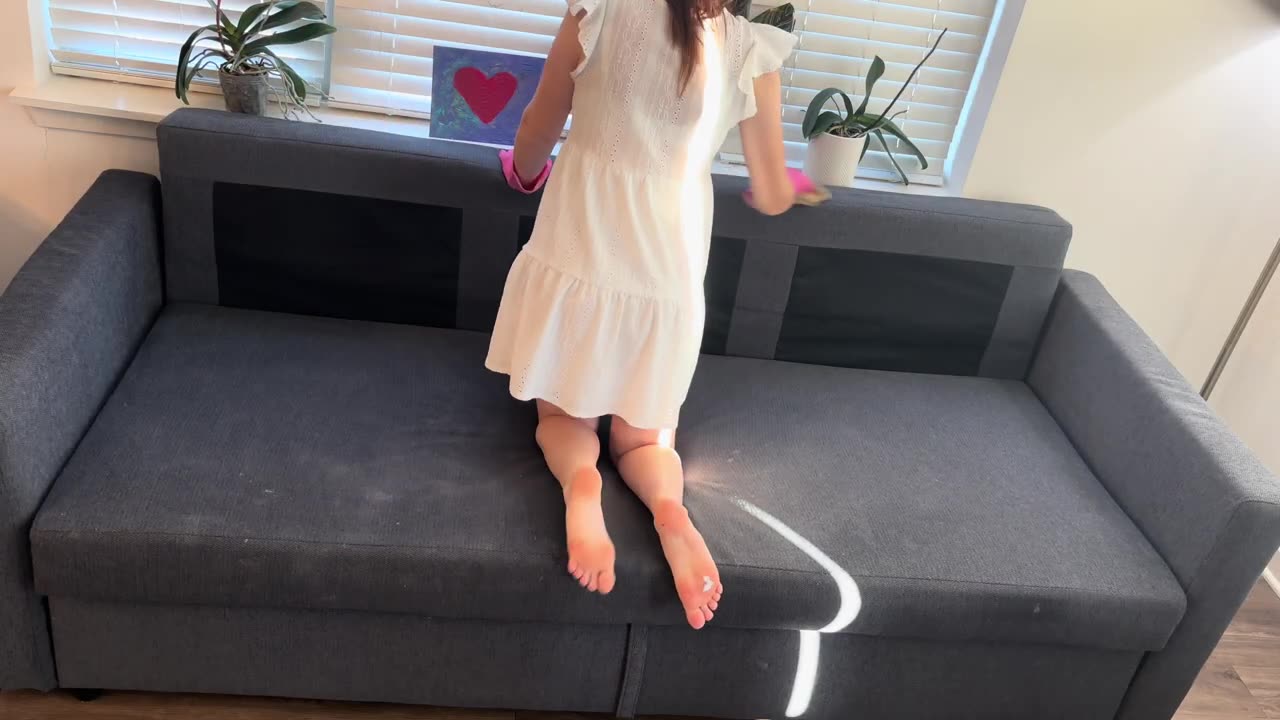 Deep Sofa Cleaning ASMR ｜ Vacuuming, Paper Tearing & Pink Gloves Sounds