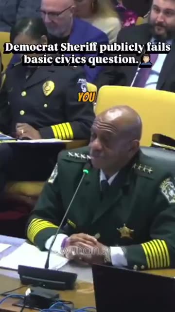 Democrat sherrif fails basic civic questions