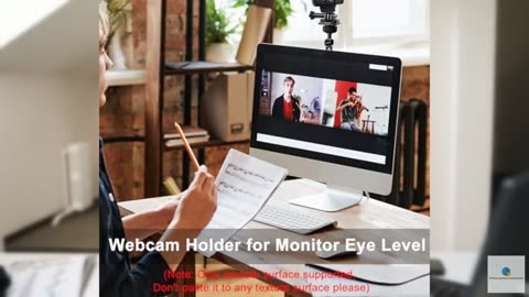 JCWINY Webcam Mount, Webcam Monitor Mount Adjustable Webcam Stand with Strong Ad
