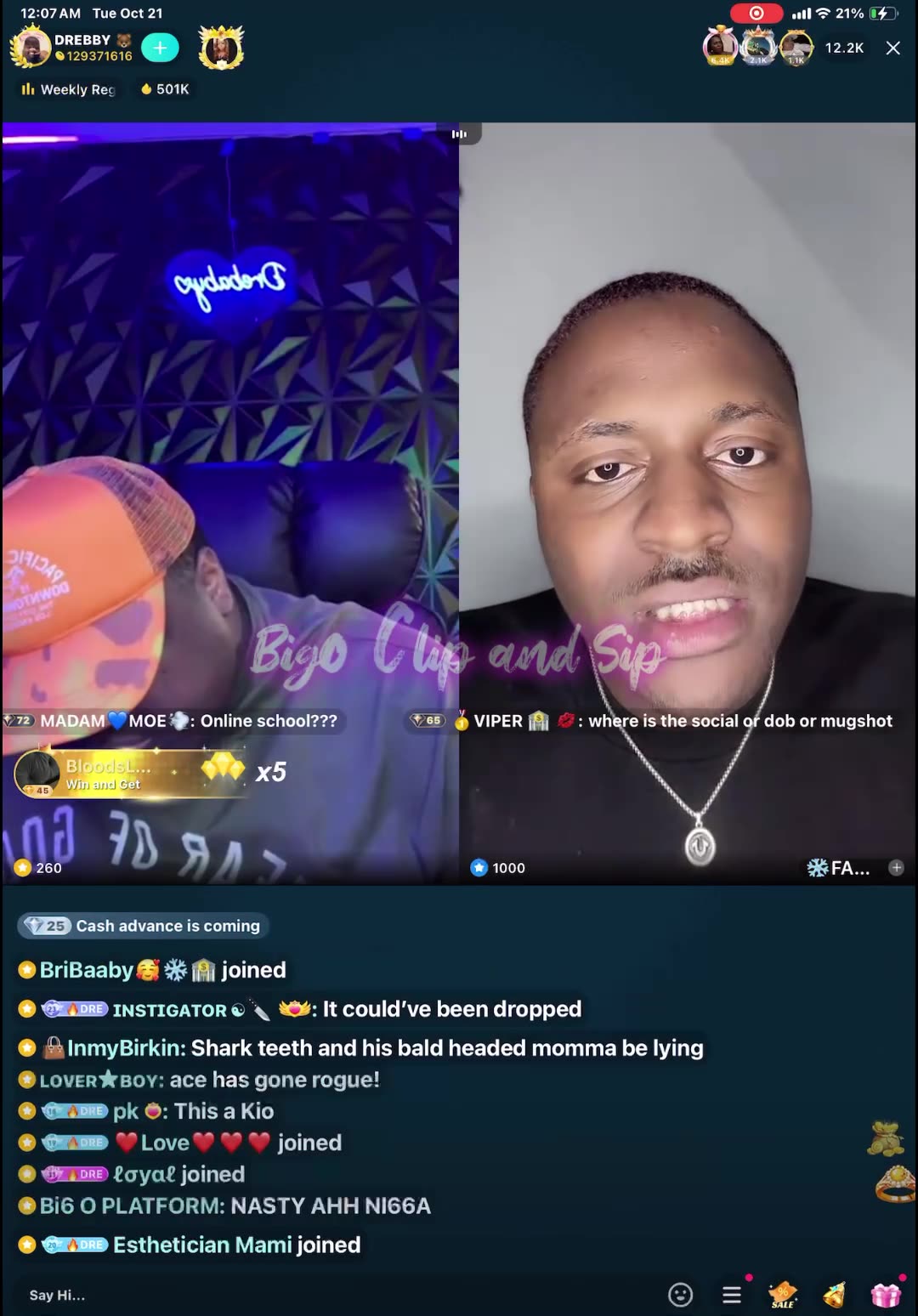 Ace listens to his mom then she talks to DreBaby about allegations of SA 10/21/25 #bigoclipandsip