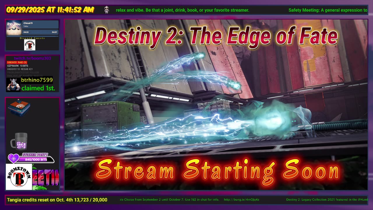 Destiny 2 : 9/29/25 - We hit 515! Let's see what we can finish the week with.
