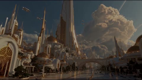 The Golden City of The Future⎜Futuristic Ambient City Music & Sci-Fi Cinematics⎜1 Hour⎜4K