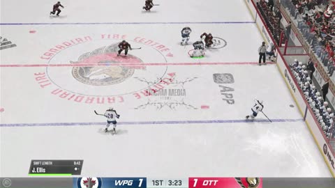 NHL24 - Gameplay (WPG vs OTT) #nhl #gaming #hockey #tcmedia2