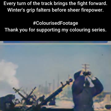 Winter of War Soviet Armored Train in Action 1942 #ColourisedHistory