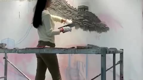 This artist crafts stunning relief artwork of the Great Wall