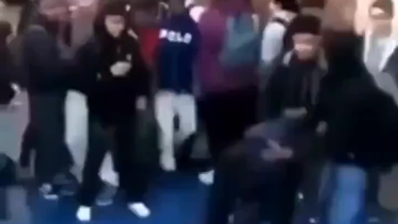 Bully gets knocked out, students cheer and laugh. Instant Karma