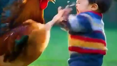 CHICKEN KUNG FU Child VS Cock Kung fu Fight VIRAL ...