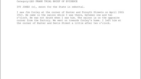 Ivy C. Jones — Sworn In for the State — 185th Witness to Testify