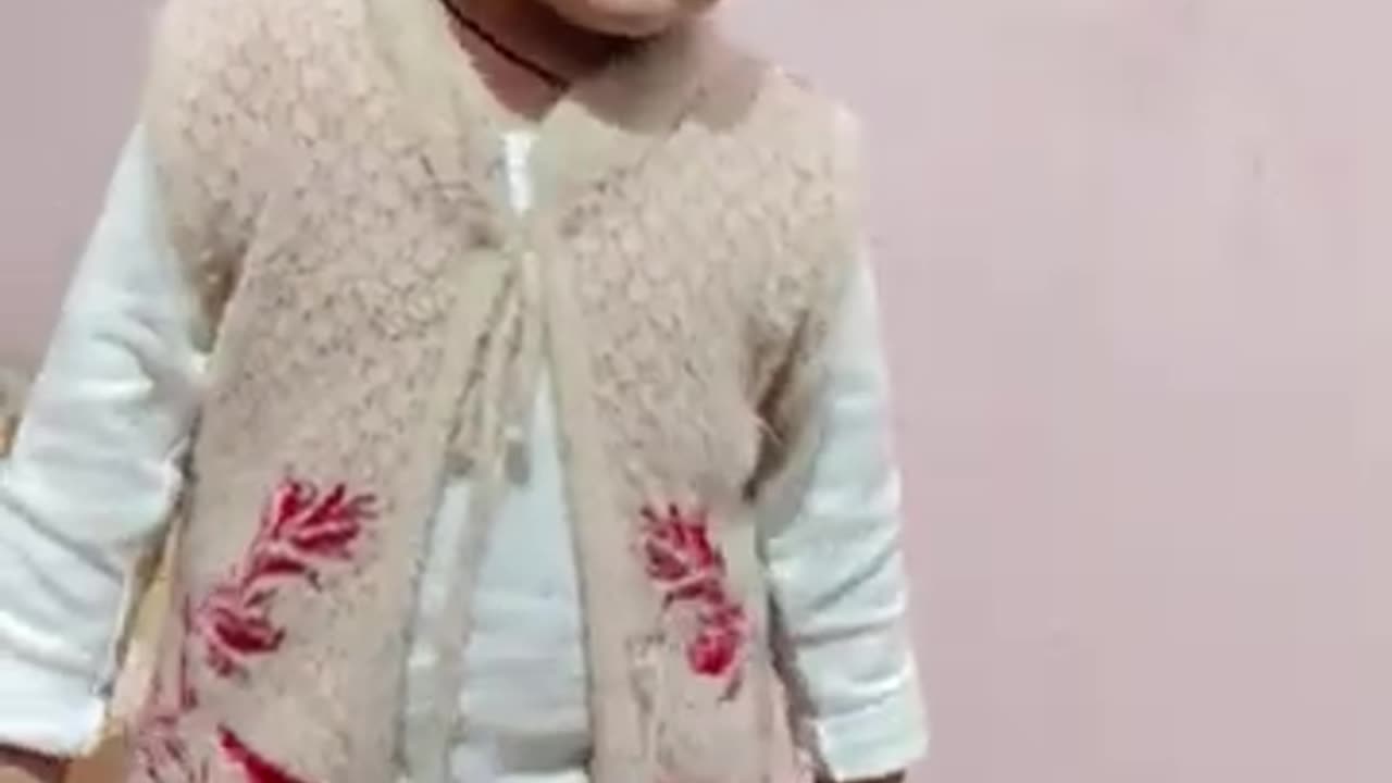 little baby says like share and subscribe