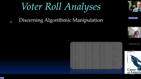 Cause of America Presents Dr. Frank: What Are Inflated Voter Rolls And Why Do They Matter?