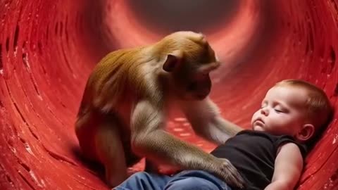 A monkey saves a child!!!