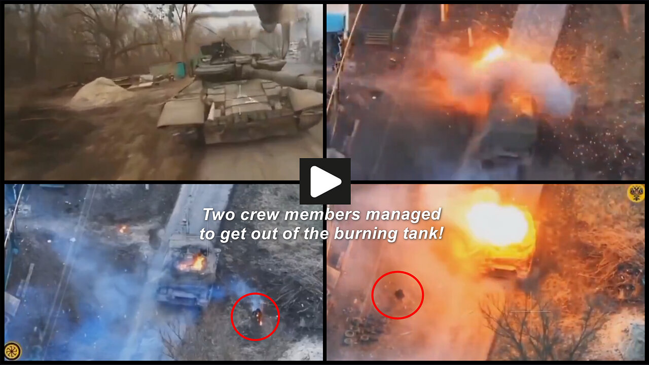 Sudzha direction: Russian wired FPV drone burns Ukrainian tank