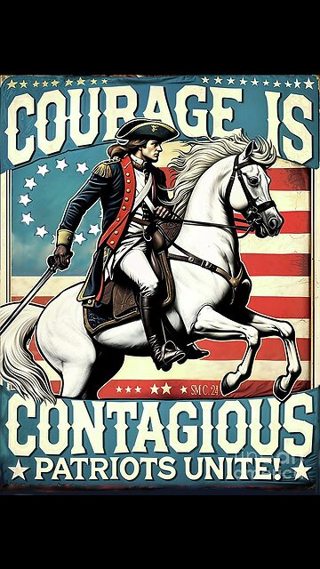 Courage is Contagious Vintage Poster Animation by Stacey Mayer