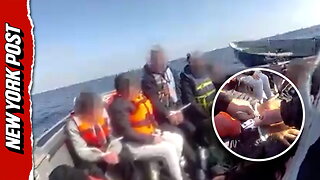 Watch Border Patrol BUST Boat Carrying 12 Illegal Migrants, Including 3 Kids