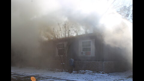 FIRE TOTALS DOUBLE WIDE MOBILE HOME, PROVIDENCE TEXAS, 01/21/25...