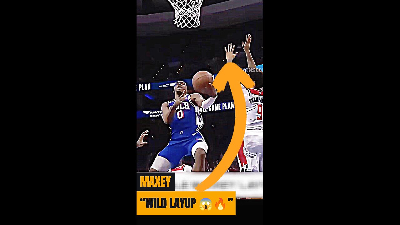 TYRESE MAXEY WILD ACROBATIC LAYUP 😱🔥